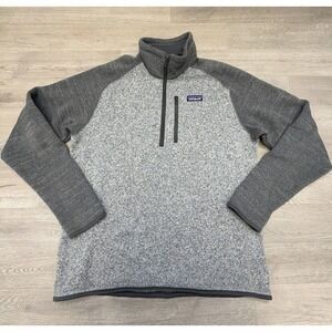 Patagonia Better Sweater 1/4 Zip Fleece Pullover Mens Large Gray